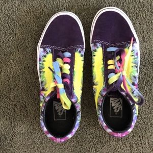 VANS purple/tie-dyed shoes